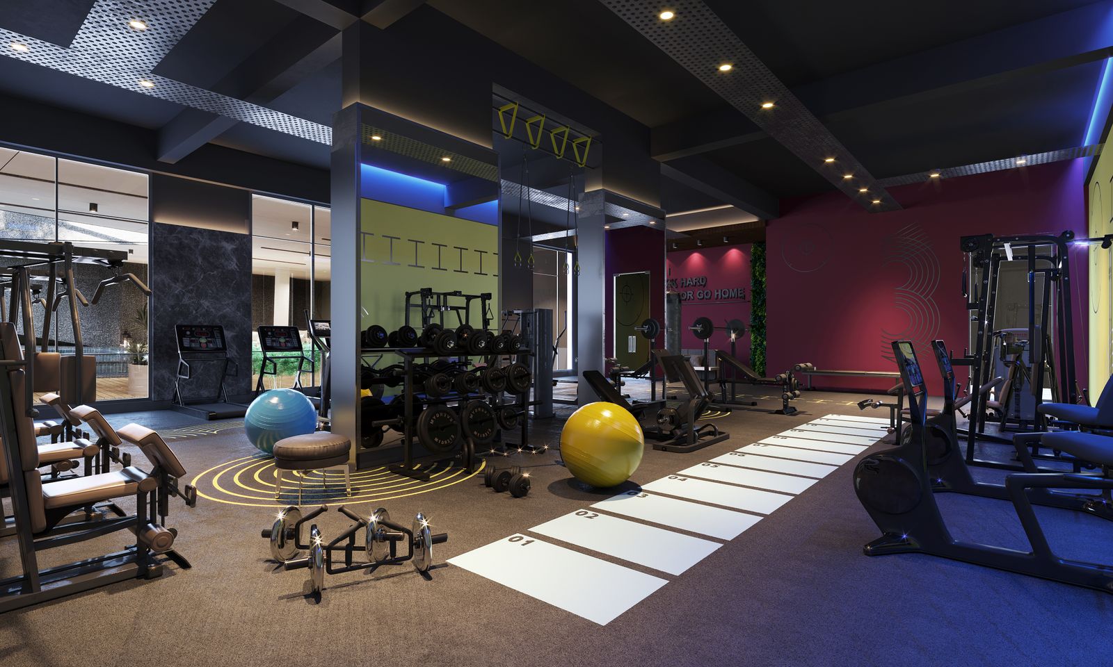 IronPulse workout floor